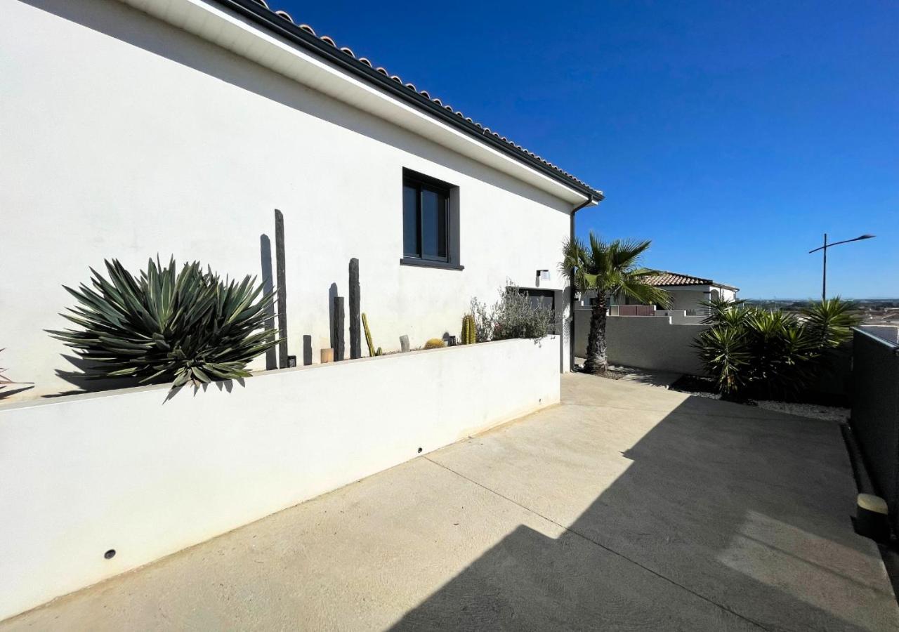 Villa Contemporaine Avec Piscine Chauffee Proche Des Plages Sauvian Eksteriør billede