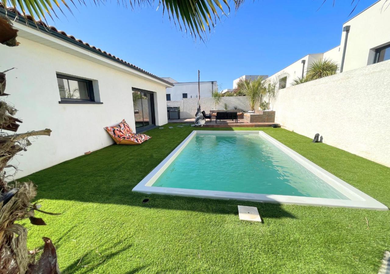 Villa Contemporaine Avec Piscine Chauffee Proche Des Plages Sauvian Eksteriør billede
